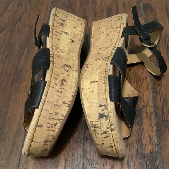 b.o.c Born black platform wedge sandal 7 / 38 - Picture 3 of 11